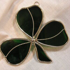 Stained Glass 3 leaf clover sun catcher